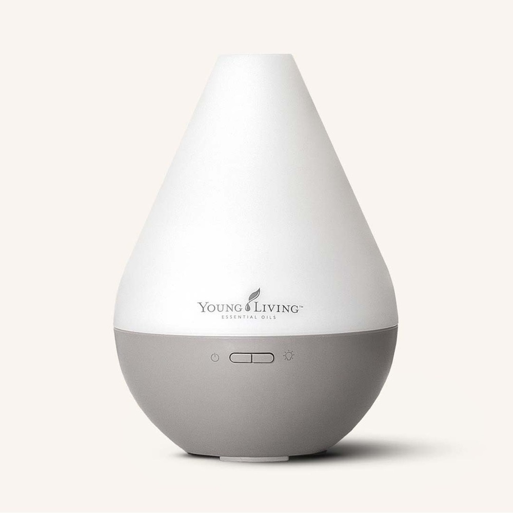 Young Living Essential Oil Dewdrop Diffuser - White and Gray